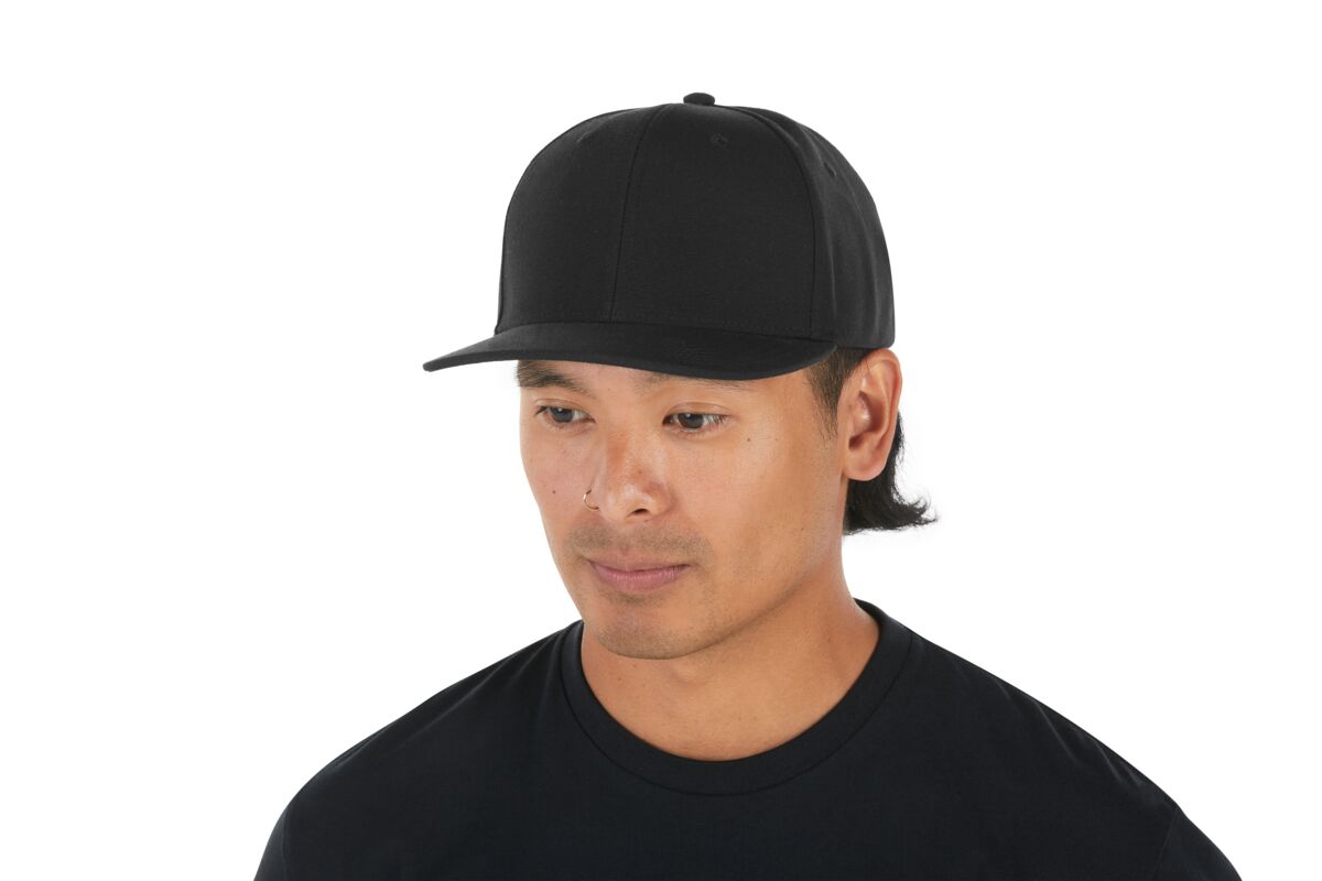 recycled-poly-classic-6-panel-hat-a1 WebPDP-HAT001002_Recycled_Poly_Classic_6Panel_Hat_Black_Studio_Harper_Studios_0723_Side_2__HAT001002OS.jpg