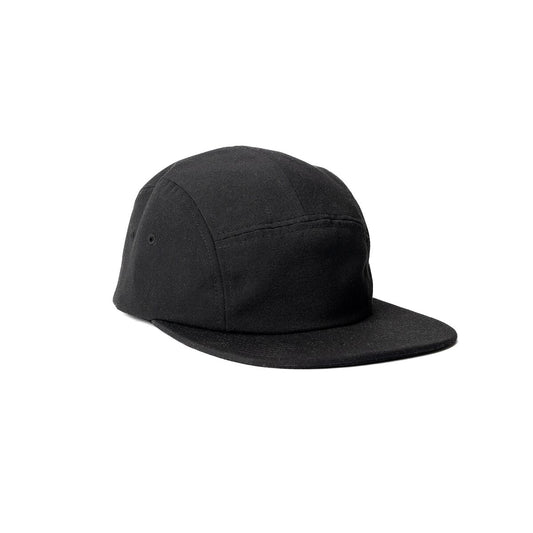 recycled-poly-flat-brim-5-panel-hat-e0 Web_PDP-FlatBrim5PanelHat_Studio_Front_Black.jpg